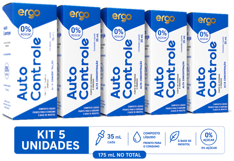 Auto Controle — kit com 5 frascos, 175 ml no total
